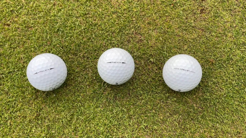 Three Titleist Pro V1 golf balls